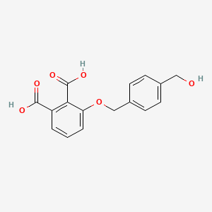 molecular formula C16H14O6 B2575104 3-[[4-(Hydroxymethyl)phenyl]methoxy]phthalic acid CAS No. 1323408-36-1
