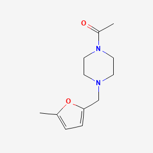 molecular formula C12H18N2O2 B2575109 1-(4-((5-Methylfuran-2-yl)methyl)piperazin-1-yl)ethanone CAS No. 2034553-45-0