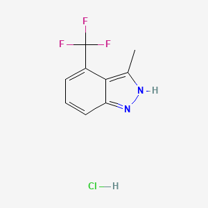 molecular formula C9H8ClF3N2 B2575111 3-Methyl-4-(trifluoromethyl)-1H-indazole hydrochloride CAS No. 2251053-71-9