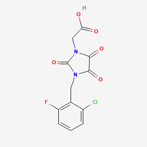 2-[3-(2-Chloro-6-fluorobenzyl)-2,4,5-trioxo-1-imidazolidinyl]acetic acid