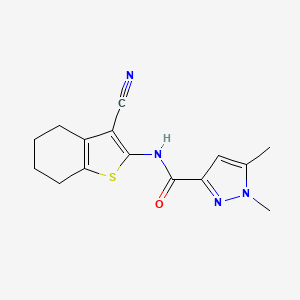 N-(3-cyano-4,5,6,7-tetrahydrobenzo[b]thiophen-2-yl)-1,5-dimethyl-1H-pyrazole-3-carboxamide