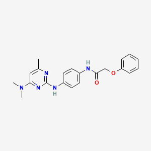 molecular formula C21H23N5O2 B2575118 N-(4-{[4-(dimethylamino)-6-methylpyrimidin-2-yl]amino}phenyl)-2-phenoxyacetamide CAS No. 923178-76-1