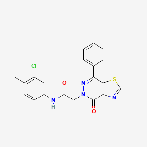 N-(3-chloro-4-methylphenyl)-2-(2-methyl-4-oxo-7-phenylthiazolo[4,5-d]pyridazin-5(4H)-yl)acetamide