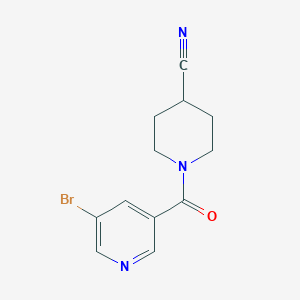 1-(5-Bromopyridine-3-carbonyl)piperidine-4-carbonitrile