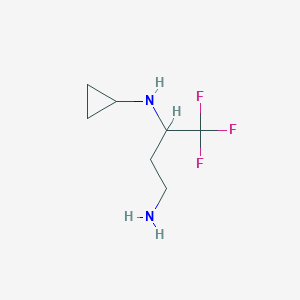 molecular formula C7H13F3N2 B2575140 N3-cyclopropyl-4,4,4-trifluorobutane-1,3-diamine CAS No. 2126161-68-8