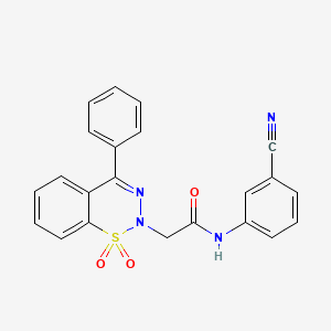 N-(3-cyanophenyl)-2-(1,1-dioxido-4-phenyl-2H-benzo[e][1,2,3]thiadiazin-2-yl)acetamide