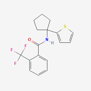N-(1-(thiophen-2-yl)cyclopentyl)-2-(trifluoromethyl)benzamide