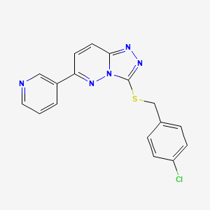 3-(3-{[(4-chlorophenyl)methyl]sulfanyl}-[1,2,4]triazolo[4,3-b]pyridazin-6-yl)pyridine