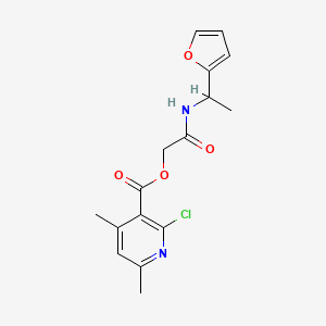 {[1-(Furan-2-yl)ethyl]carbamoyl}methyl 2-chloro-4,6-dimethylpyridine-3-carboxylate
