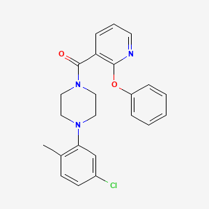 molecular formula C23H22ClN3O2 B2575160 [4-(5-氯-2-甲基苯基)哌嗪-1-基]-(2-苯氧基吡啶-3-基)甲酮 CAS No. 1024351-82-3