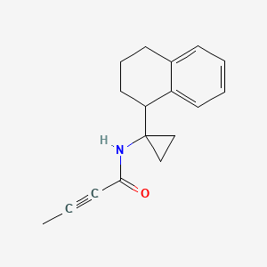 molecular formula C17H19NO B2575161 N-[1-(1,2,3,4-Tetrahydronaphthalen-1-yl)cyclopropyl]but-2-ynamide CAS No. 2411244-71-6