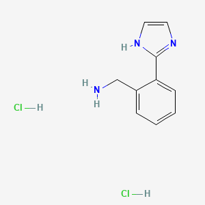 molecular formula C10H13Cl2N3 B2575167 [2-(1H-imidazol-2-yl)phenyl]methanamine dihydrochloride CAS No. 1909336-71-5