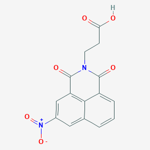 molecular formula C15H10N2O6 B257517 3-[1,3-Dioxo-5-nitro-1H-benzo[de]isoquinoline-2(3H)-yl]propanoic acid 
