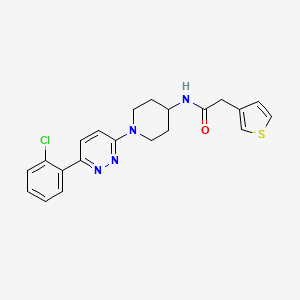 N-{1-[6-(2-chlorophenyl)pyridazin-3-yl]piperidin-4-yl}-2-(3-thienyl)acetamide