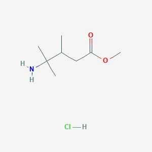 Methyl 4-amino-3,4-dimethylpentanoate;hydrochloride