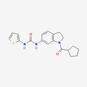 1-(1-(Cyclopentanecarbonyl)indolin-6-yl)-3-(thiophen-2-yl)urea