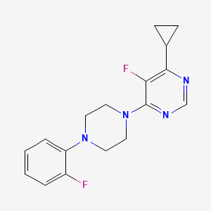 4-Cyclopropyl-5-fluoro-6-[4-(2-fluorophenyl)piperazin-1-yl]pyrimidine