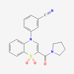 3-[1,1-dioxido-2-(pyrrolidin-1-ylcarbonyl)-4H-1,4-benzothiazin-4-yl]benzonitrile