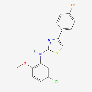 4-(4-bromophenyl)-N-(5-chloro-2-methoxyphenyl)-1,3-thiazol-2-amine