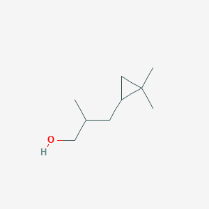 molecular formula C9H18O B2575213 3-(2,2-Dimethylcyclopropyl)-2-methylpropan-1-ol CAS No. 2248351-70-2