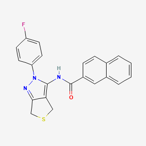 N-(2-(4-fluorophenyl)-4,6-dihydro-2H-thieno[3,4-c]pyrazol-3-yl)-2-naphthamide