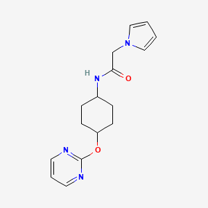 N-((1r,4r)-4-(pyrimidin-2-yloxy)cyclohexyl)-2-(1H-pyrrol-1-yl)acetamide