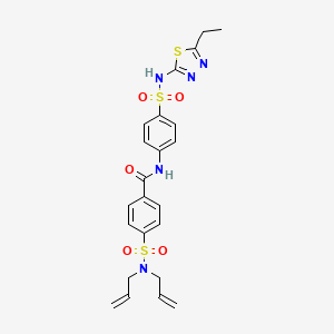 4-(N,N-diallylsulfamoyl)-N-(4-(N-(5-ethyl-1,3,4-thiadiazol-2-yl)sulfamoyl)phenyl)benzamide
