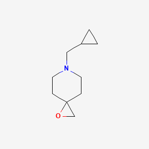 molecular formula C10H17NO B2575228 6-(Cyclopropylmethyl)-1-oxa-6-azaspiro[2.5]octane CAS No. 2248400-01-1