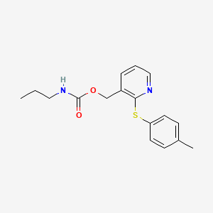 molecular formula C17H20N2O2S B2575229 {2-[(4-methylphenyl)sulfanyl]-3-pyridinyl}methyl N-propylcarbamate CAS No. 338413-55-1