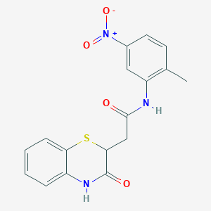 molecular formula C17H15N3O4S B2575231 N-(2-methyl-5-nitrophenyl)-2-(3-oxo-3,4-dihydro-2H-1,4-benzothiazin-2-yl)acetamide CAS No. 325697-69-6