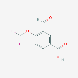 molecular formula C9H6F2O4 B2575244 4-(Difluoromethoxy)-3-formylbenzoic acid CAS No. 2094685-67-1