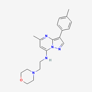 molecular formula C20H25N5O B2575248 5-methyl-3-(4-methylphenyl)-N-(2-morpholin-4-ylethyl)pyrazolo[1,5-a]pyrimidin-7-amine CAS No. 900278-62-8