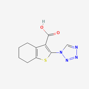 molecular formula C10H10N4O2S B2575256 2-(1H-tetrazol-1-yl)-4,5,6,7-tetrahydro-1-benzothiophene-3-carboxylic acid CAS No. 461457-23-8