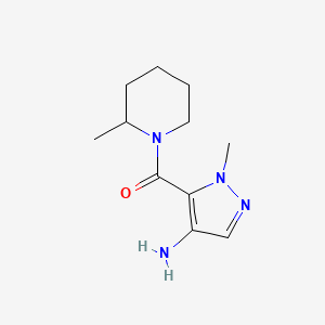 1-Methyl-5-[(2-methylpiperidin-1-yl)carbonyl]-1H-pyrazol-4-amine