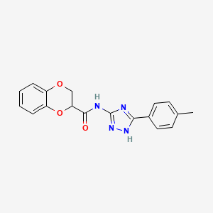 N-[5-(4-methylphenyl)-1H-1,2,4-triazol-3-yl]-2,3-dihydro-1,4-benzodioxine-2-carboxamide