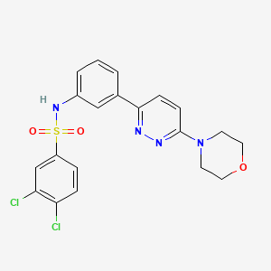 molecular formula C20H18Cl2N4O3S B2575270 3,4-dichloro-N-(3-(6-morpholinopyridazin-3-yl)phenyl)benzenesulfonamide CAS No. 898421-94-8
