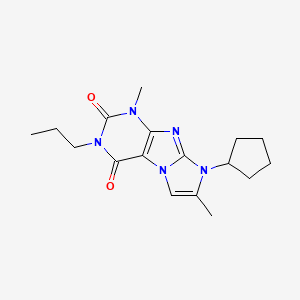 6-Cyclopentyl-4,7-dimethyl-2-propylpurino[7,8-a]imidazole-1,3-dione