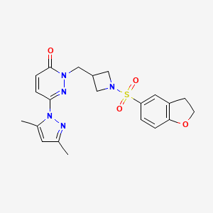 2-{[1-(2,3-dihydro-1-benzofuran-5-sulfonyl)azetidin-3-yl]methyl}-6-(3,5-dimethyl-1H-pyrazol-1-yl)-2,3-dihydropyridazin-3-one
