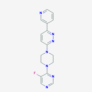 molecular formula C17H16FN7 B2575280 3-[4-(5-Fluoropyrimidin-4-yl)piperazin-1-yl]-6-pyridin-3-ylpyridazine CAS No. 2380096-39-7