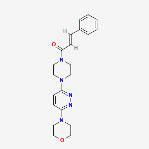 (E)-1-(4-(6-morpholinopyridazin-3-yl)piperazin-1-yl)-3-phenylprop-2-en-1-one