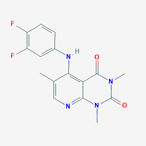 5-((3,4-difluorophenyl)amino)-1,3,6-trimethylpyrido[2,3-d]pyrimidine-2,4(1H,3H)-dione