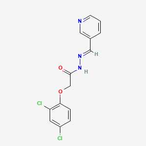molecular formula C14H11Cl2N3O2 B2575291 2-(2,4-dichlorophenoxy)-N-[(E)-pyridin-3-ylmethylideneamino]acetamide CAS No. 2496-45-9