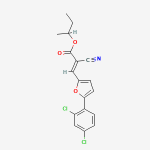 (E)-sec-butyl 2-cyano-3-(5-(2,4-dichlorophenyl)furan-2-yl)acrylate