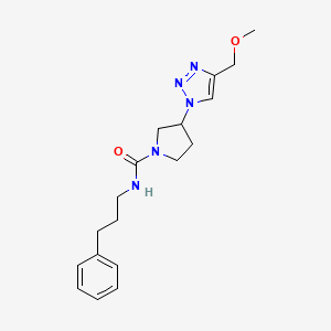 3-(4-(methoxymethyl)-1H-1,2,3-triazol-1-yl)-N-(3-phenylpropyl)pyrrolidine-1-carboxamide