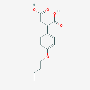 molecular formula C14H18O5 B2575301 2-(4-Butoxyphenyl)butanedioic acid CAS No. 27950-68-1