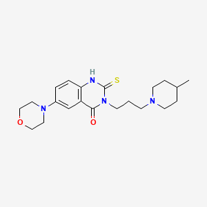 3-[3-(4-methylpiperidin-1-yl)propyl]-6-morpholin-4-yl-2-thioxo-2,3-dihydroquinazolin-4(1H)-one