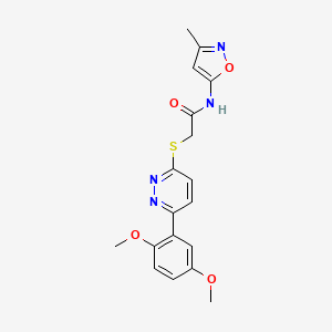 2-((6-(2,5-dimethoxyphenyl)pyridazin-3-yl)thio)-N-(3-methylisoxazol-5-yl)acetamide