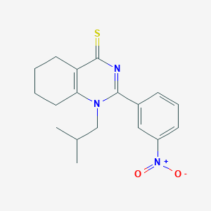 molecular formula C18H21N3O2S B2575312 1-异丁基-2-(3-硝基苯基)-5,6,7,8-四氢喹唑啉-4(1H)-硫酮 CAS No. 433941-41-4