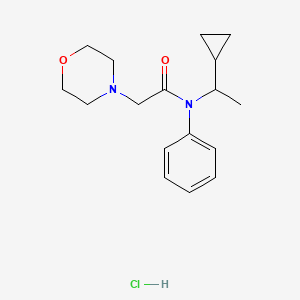 molecular formula C17H25ClN2O2 B2575315 N-(1-cyclopropylethyl)-2-(morpholin-4-yl)-N-phenylacetamide hydrochloride CAS No. 2085690-13-5