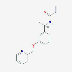 molecular formula C17H18N2O2 B2575340 N-[1-[3-(Pyridin-2-ylmethoxy)phenyl]ethyl]prop-2-enamide CAS No. 2411255-71-3